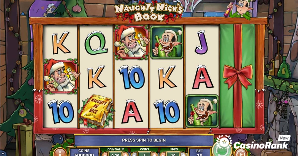 Doživite Play'n Go najnovije slotove s božićnim temama: Naughty Nick's Book